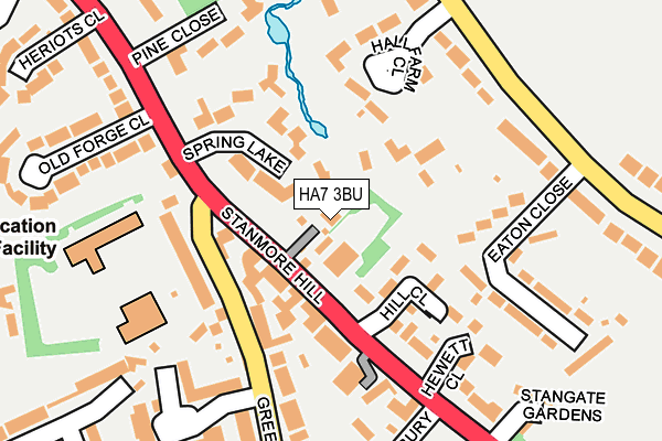 HA7 3BU map - OS OpenMap – Local (Ordnance Survey)
