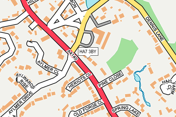HA7 3BY map - OS OpenMap – Local (Ordnance Survey)
