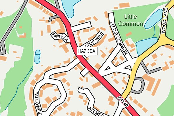 HA7 3DA map - OS OpenMap – Local (Ordnance Survey)