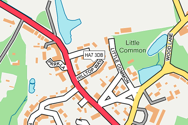 HA7 3DB map - OS OpenMap – Local (Ordnance Survey)