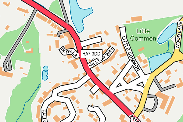 HA7 3DD map - OS OpenMap – Local (Ordnance Survey)