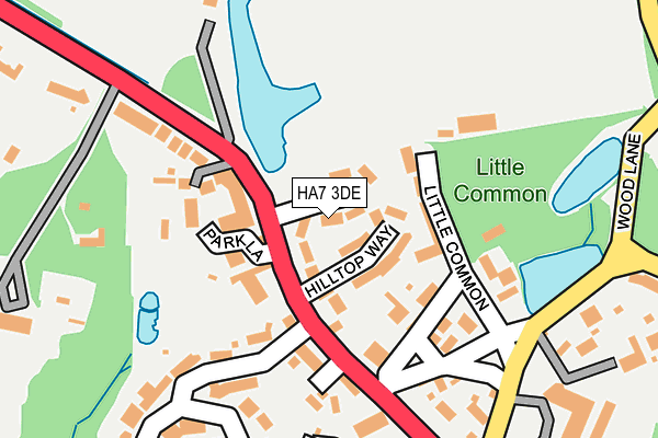 HA7 3DE map - OS OpenMap – Local (Ordnance Survey)