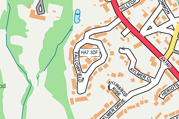 HA7 3DF map - OS OpenMap – Local (Ordnance Survey)