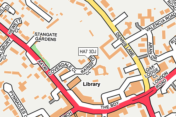 HA7 3DJ map - OS OpenMap – Local (Ordnance Survey)