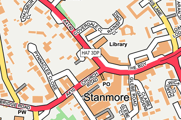 HA7 3DP map - OS OpenMap – Local (Ordnance Survey)