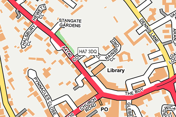 HA7 3DQ map - OS OpenMap – Local (Ordnance Survey)