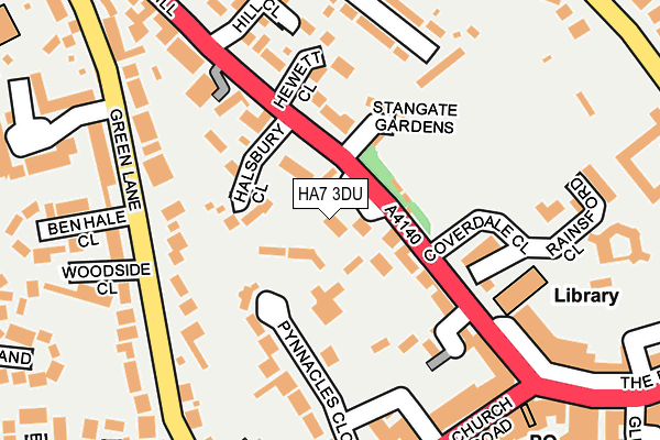 HA7 3DU map - OS OpenMap – Local (Ordnance Survey)