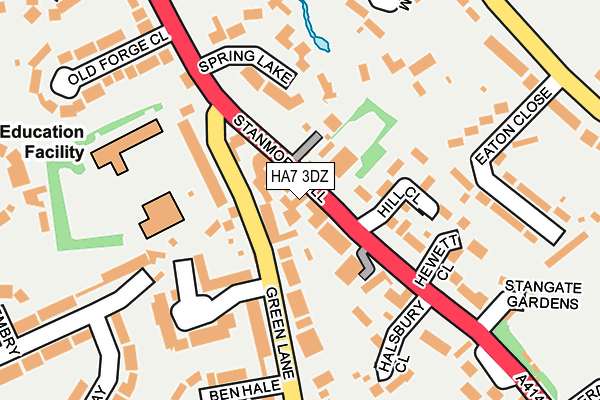 HA7 3DZ map - OS OpenMap – Local (Ordnance Survey)