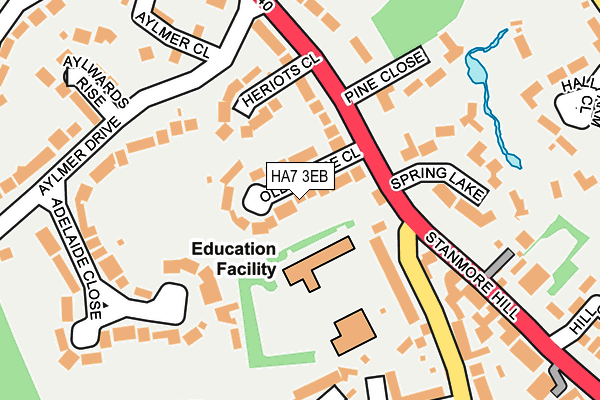 HA7 3EB map - OS OpenMap – Local (Ordnance Survey)