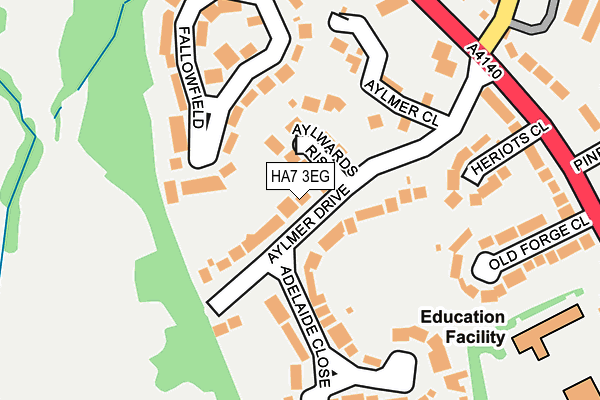 HA7 3EG map - OS OpenMap – Local (Ordnance Survey)