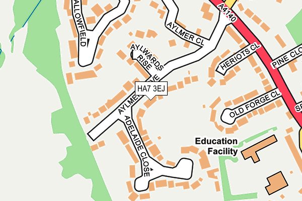 HA7 3EJ map - OS OpenMap – Local (Ordnance Survey)