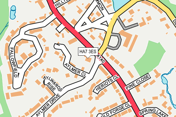 HA7 3ES map - OS OpenMap – Local (Ordnance Survey)