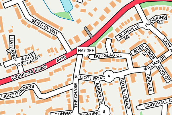 HA7 3FF map - OS OpenMap – Local (Ordnance Survey)