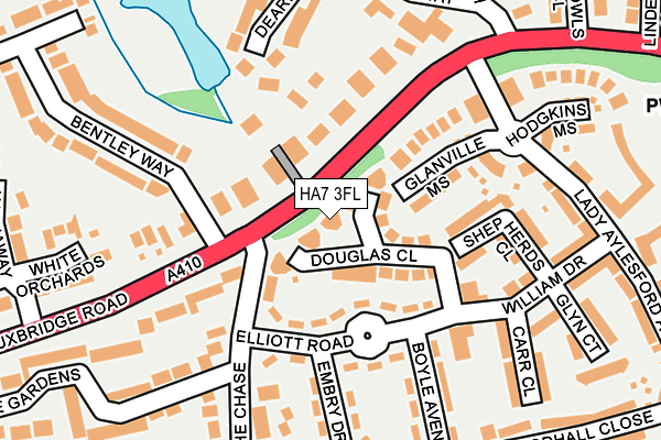 HA7 3FL map - OS OpenMap – Local (Ordnance Survey)