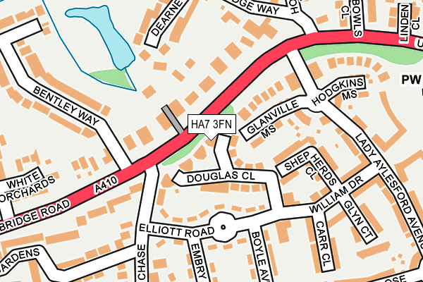 HA7 3FN map - OS OpenMap – Local (Ordnance Survey)