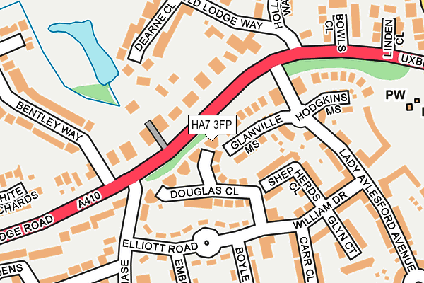 HA7 3FP map - OS OpenMap – Local (Ordnance Survey)