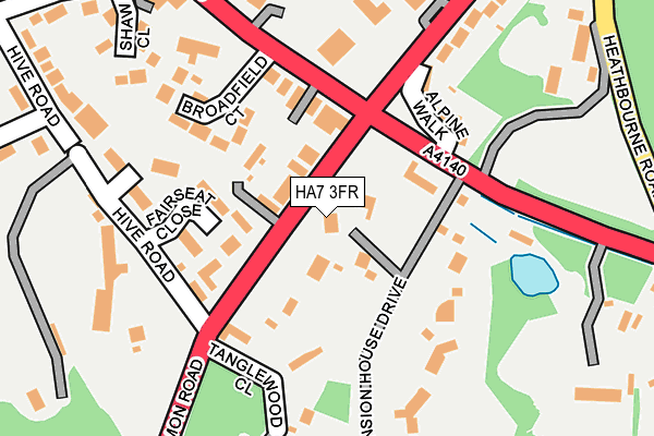 HA7 3FR map - OS OpenMap – Local (Ordnance Survey)