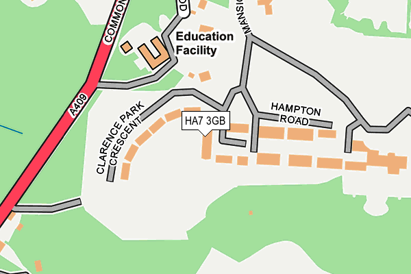 HA7 3GB map - OS OpenMap – Local (Ordnance Survey)