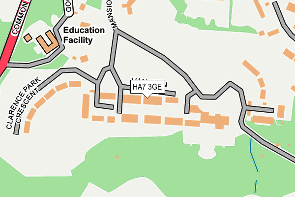 HA7 3GE map - OS OpenMap – Local (Ordnance Survey)