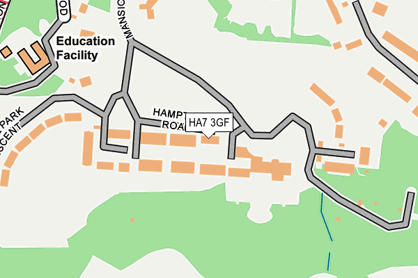 HA7 3GF map - OS OpenMap – Local (Ordnance Survey)