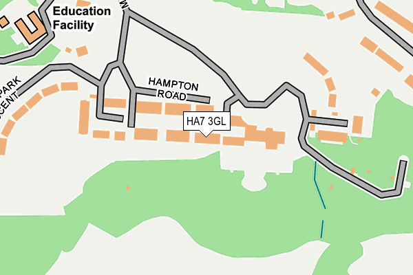 HA7 3GL map - OS OpenMap – Local (Ordnance Survey)