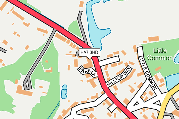 HA7 3HD map - OS OpenMap – Local (Ordnance Survey)