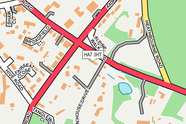 HA7 3HT map - OS OpenMap – Local (Ordnance Survey)