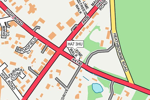 HA7 3HU map - OS OpenMap – Local (Ordnance Survey)