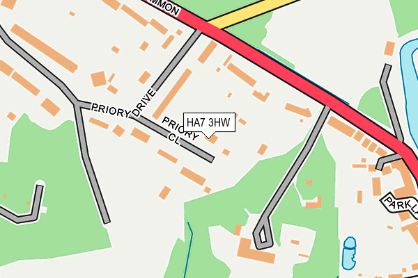 HA7 3HW map - OS OpenMap – Local (Ordnance Survey)