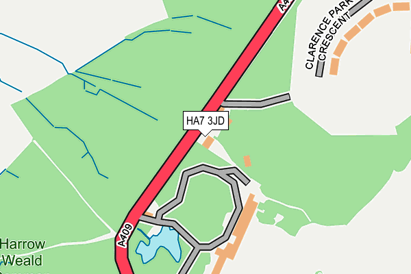 HA7 3JD map - OS OpenMap – Local (Ordnance Survey)