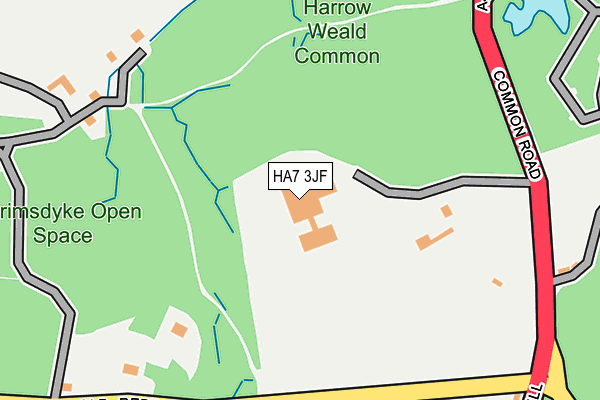 HA7 3JF map - OS OpenMap – Local (Ordnance Survey)