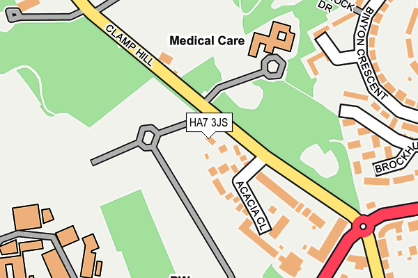 HA7 3JS map - OS OpenMap – Local (Ordnance Survey)