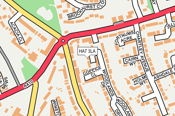 HA7 3LA map - OS OpenMap – Local (Ordnance Survey)