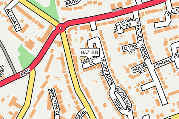 HA7 3LB map - OS OpenMap – Local (Ordnance Survey)