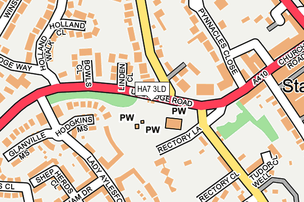 HA7 3LD map - OS OpenMap – Local (Ordnance Survey)