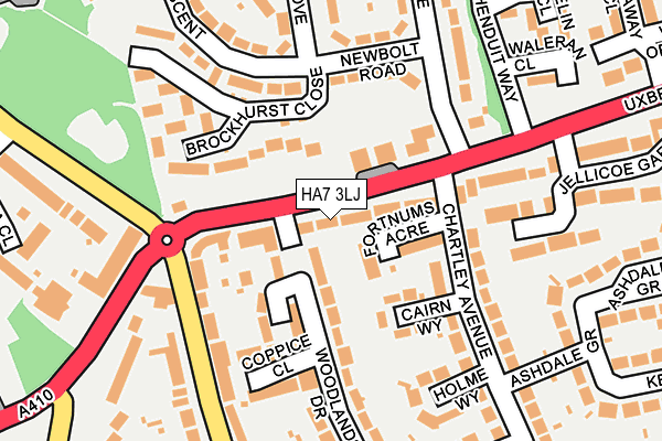 HA7 3LJ map - OS OpenMap – Local (Ordnance Survey)