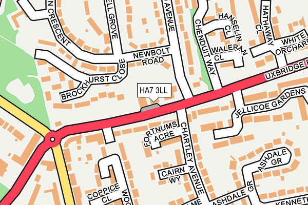 HA7 3LL map - OS OpenMap – Local (Ordnance Survey)