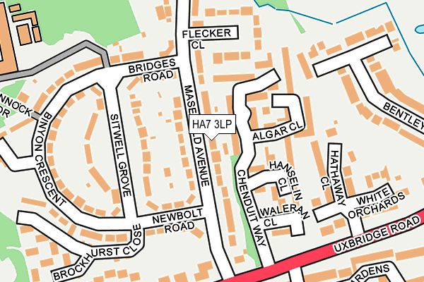 HA7 3LP map - OS OpenMap – Local (Ordnance Survey)