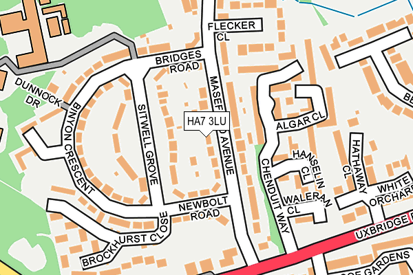 HA7 3LU map - OS OpenMap – Local (Ordnance Survey)