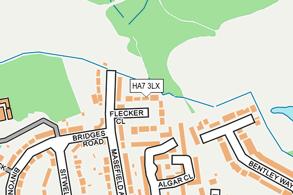 HA7 3LX map - OS OpenMap – Local (Ordnance Survey)