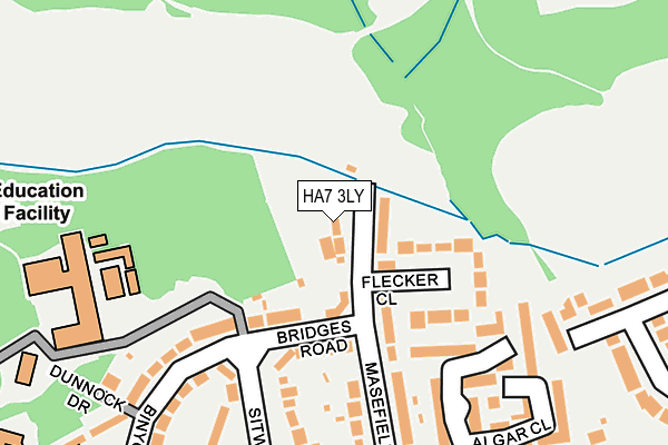 HA7 3LY map - OS OpenMap – Local (Ordnance Survey)