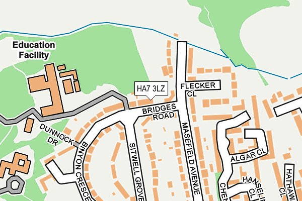 HA7 3LZ map - OS OpenMap – Local (Ordnance Survey)