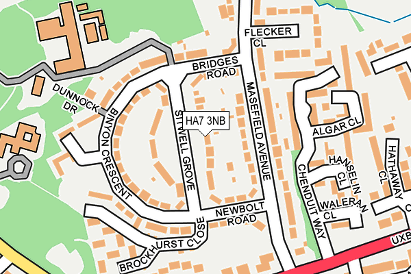 HA7 3NB map - OS OpenMap – Local (Ordnance Survey)