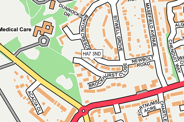 HA7 3ND map - OS OpenMap – Local (Ordnance Survey)