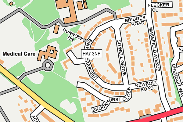 HA7 3NF map - OS OpenMap – Local (Ordnance Survey)