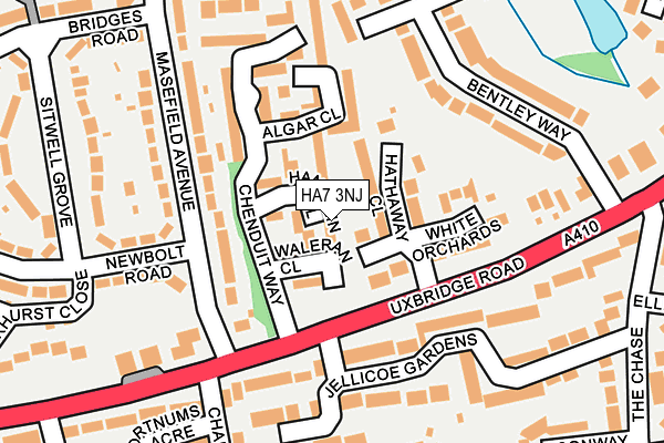HA7 3NJ map - OS OpenMap – Local (Ordnance Survey)