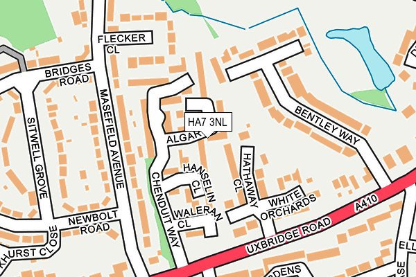 HA7 3NL map - OS OpenMap – Local (Ordnance Survey)