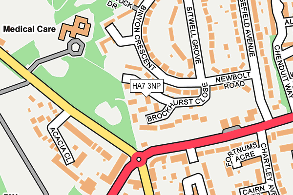 HA7 3NP map - OS OpenMap – Local (Ordnance Survey)
