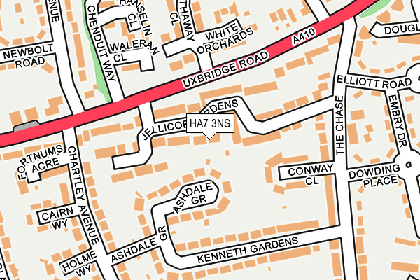 HA7 3NS map - OS OpenMap – Local (Ordnance Survey)