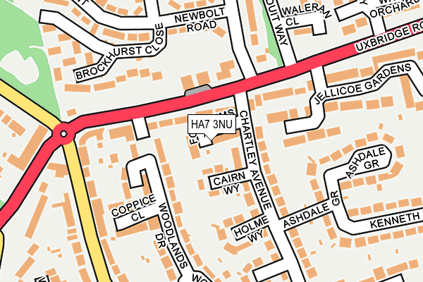 HA7 3NU map - OS OpenMap – Local (Ordnance Survey)